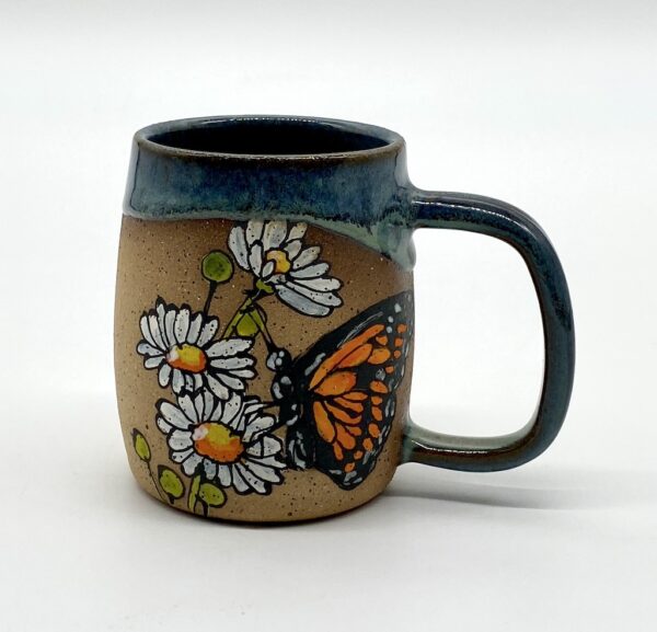 Monarch and Daisies Coffee Mug