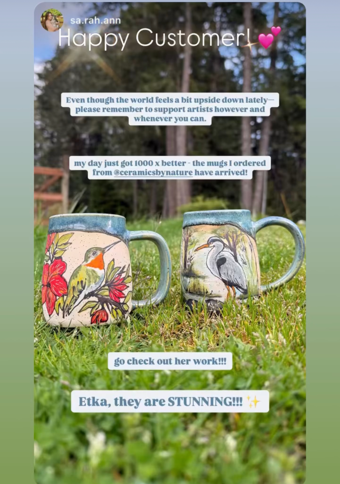 Happy customer with Ceramics by Nature mug 4