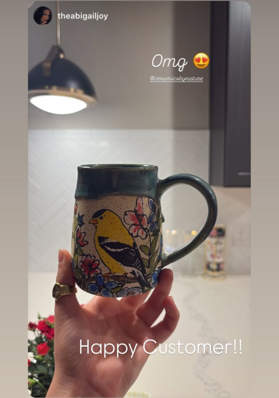 Happy customer with Ceramics by Nature mug 2