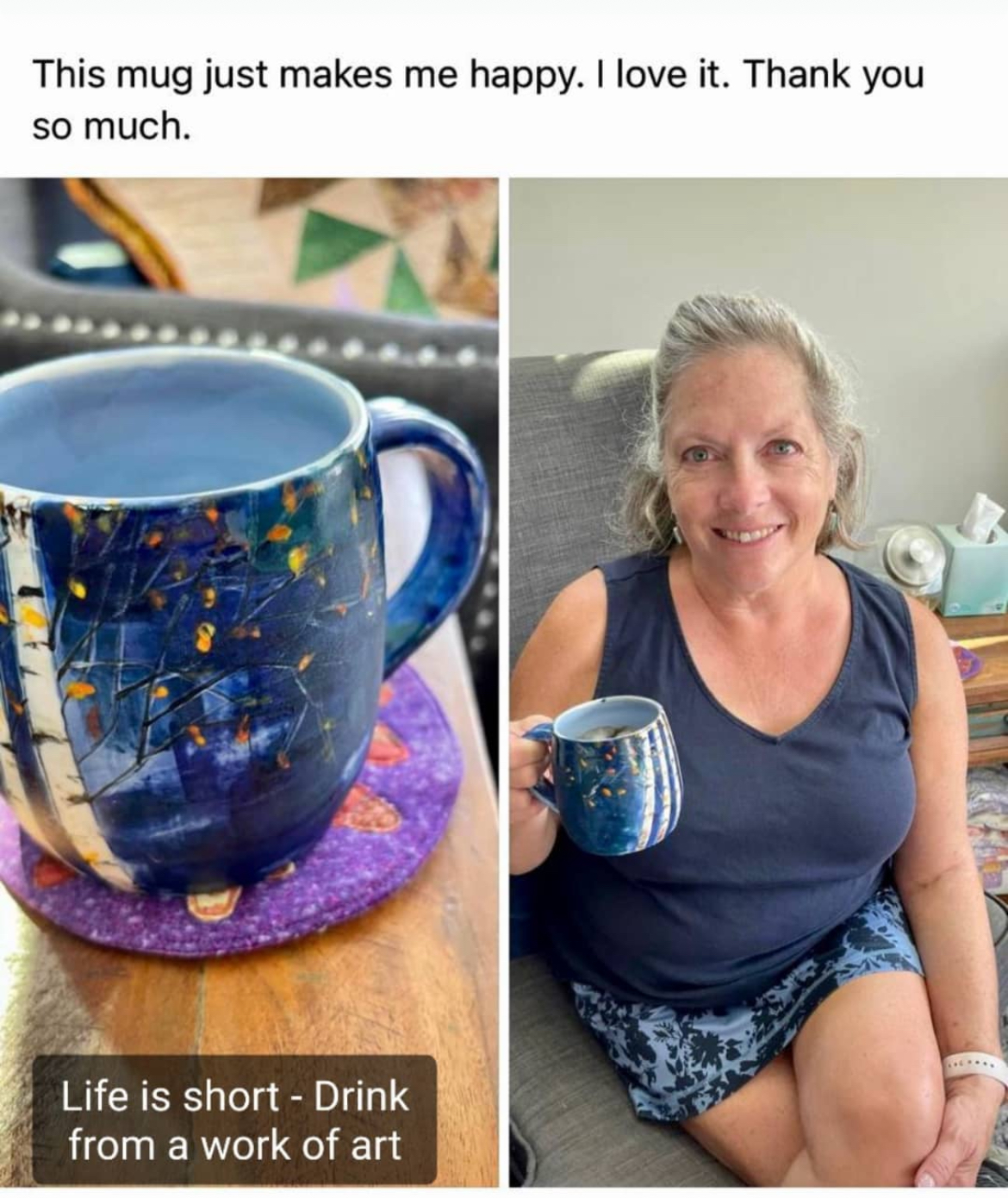 Happy customer with Ceramics by Nature mug 1