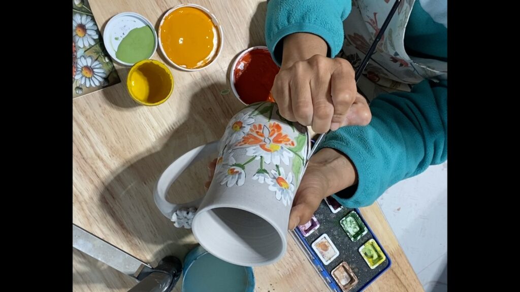 Floral Coffee Mug painting