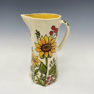 Hand Painted Sunflower Pitcher